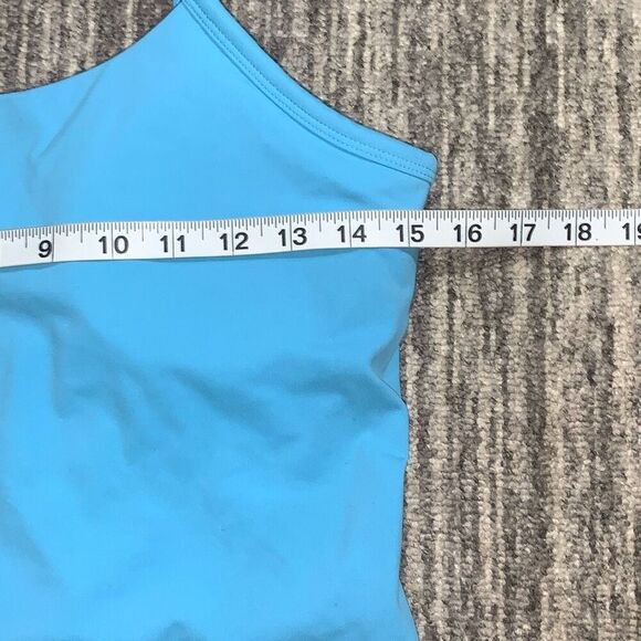 FLX Women’s Medium Cropped Tank Top‎ Blue Sports Bra Travel Leisure Comfort - Picture 4 of 6